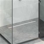 vidaXL 360° Doucheafvoer Met Slank Model Zilver 80 cm