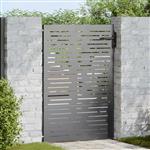 vidaXL Tuinpoort met slot Zwart 85 x 150 cm Poedergecoat staal
