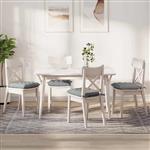 vidaXL Zitkussens 4 pcs Lichtgrijs 40 x 40 x 6 cm Stof