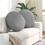 vidaXL Zitkussens 2 pcs Wolkengrijs Ø80 x 29 cm Stof