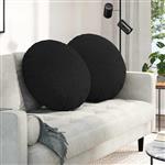 vidaXL Zitkussens 2 pcs Zwart Ø60 x 21 cm Stof