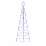 vidaXL LED Kerstboom met Grondspiesjes met 390 LED Blauw 250 cm IJzer