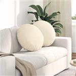 vidaXL Zitkussens 2 pcs Crème Ø 50 cm Katoen Stof