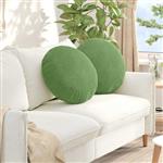 vidaXL Zitkussens 2 stuks Lichtgroen Ø 40 x 13 cm Fluweel