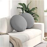 vidaXL Zitkussens 2 pcs Wolkengrijs Ø50 x 19 cm Stof