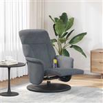 vidaXL Massage Recliner Stoel Donkergrijs 91 x 71 x 105 cm Fluweel