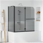 vidaXL Bi-Vouw Douche Omheining Donker Transparant 120 x 67 x 129 cm