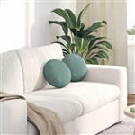 vidaXL Zitkussens 2 stuks Zeegroen Ø 40 x 13 cm Fluweel