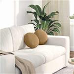 vidaXL Zitkussens 2 stuks Bruin Ø 40 x 13 cm Fluweel