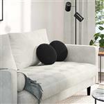 vidaXL Zitkussens 2 stuks Zwart Ø 40 x 13 cm Fluweel