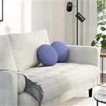 vidaXL Zitkussens 2 pcs Jeans Blauw Ø30 x 13 cm Stof