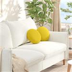 vidaXL Zitkussens 2 pcs Lichtgeel Ø30 x 13 cm Stof