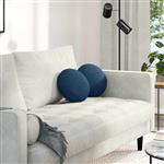 vidaXL Zitkussens 2 pcs Blauw Ø30 x 13 cm Stof