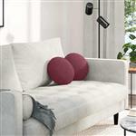 vidaXL Zitkussens 2 pcs Wijnrood Ø30 x 13 cm Stof