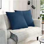 vidaXL Sofa Kussens 2 pcs Blauw 80 x 80 cm Stof