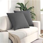 vidaXL Sofa Kussens 2 pcs Donkergrijs 80 x 80 cm Stof