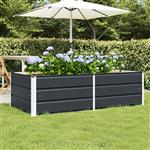 vidaXL Plantenbak Antraciet 160 x 80 x 45 cm Staal