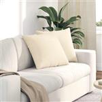vidaXL Sofa Kussens 2 stuks Crème 50 x 50 cm Cordstof