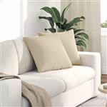 vidaXL Sofa Kussens 2 stuks Crème 50 x 50 cm Stof