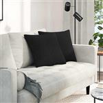 vidaXL Sofa Kussens 2 pcs Zwart 45 x 45 cm Stof
