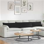 vidaXL Sofa Kussens 2 pcs Zwart 200 x 40 cm Stof