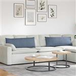 vidaXL Sofa Kussens 2 stuks Blauw 120 x 40 cm Cordstof