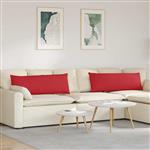 vidaXL Sofa Kussens 2 pcs Rood 120 x 40 cm Stof