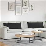 vidaXL Sofa Kussens 2 pcs Zwart 120 x 40 cm Stof
