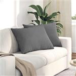 vidaXL Sofa Kussens 2 stuks Donkergrijs 70 x 50 cm Stof