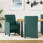 vidaXL Dining Stoelen met Wielen 2 pcs Donkergroen 57 x 67 x 95 cm