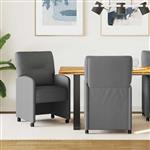 vidaXL Dining Stoelen met Wielen 2 pcs Donkergrijs 57 x 67 x 95 cm