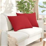 vidaXL Sofa Kussens 2 pcs Rood 70 x 50 cm Stof