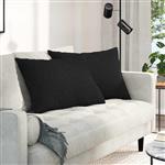 vidaXL Sofa Kussens 2 pcs Zwart 70 x 50 cm Stof