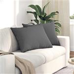 vidaXL Sofa Kussens 2 pcs Donkergrijs 70 x 50 cm Stof