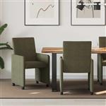 vidaXL Dining Stoelen met Wielen 2 pcs Leger groen 57 x 66 x 94 cm