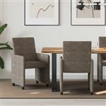 vidaXL Dining Stoelen met Wielen 2 pcs Donkergrijs 57 x 66 x 94 cm