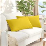 vidaXL Sofa Kussens 2 pcs Lichtgeel 80 x 40 cm Stof