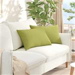 vidaXL Sofa Kussens 2 pcs Lichtgroen 60 x 40 cm Stof