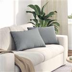 vidaXL Sofa Kussens 2 pcs Lichtgrijs 60 x 40 cm Stof
