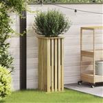 vidaXL Plantkisten Bruin 33 x 33 x 85 cm Geïmpregneerd grenenhout