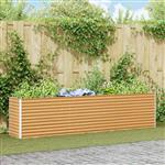 vidaXL Verhoogde plantenbak 290 x 50 x 68 cm Gegalvaniseerd staal