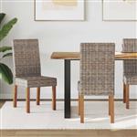 vidaXL Eetkamerstoel 2 pcs Kubu grijs 45 x 54 x 93 cm