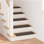 vidaXL Zelfklevende Trapmatten 15 pcs Antraciet 65 x 21 x 4 cm