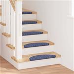 vidaXL Zelfklevende Trapmatten 15 pcs Blauw 56 x 17 x 3 cm