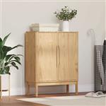 vidaXL Dressoir FLORO Wasbruin 70 x 30 x 70,5 cm Massief Vurenhout