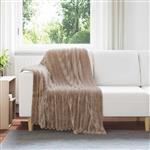 vidaXL Gooi Deken Kameel 150 x 130 cm Fleece