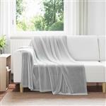 vidaXL Gooi Deken Grijs 150 x 200 cm Fleece