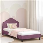vidaXL Bedframe voor kinderen met hoofdbord Paars 80 x 200 cm Fluweel