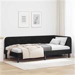 vidaXL Hoekbedframe Zwart 90 x 190 cm Fluweel