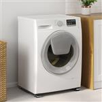 vidaXL Wasmachinebasis 2 pcs Zwart 72 x 5 x 4,5 cm Roestvrij staal